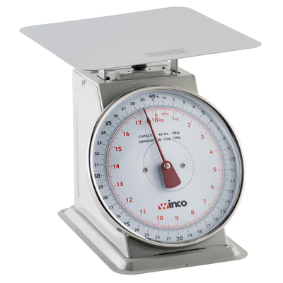 40-Pound/18.18kg Scale with 8-Inch Dial, Medium, White, Steel