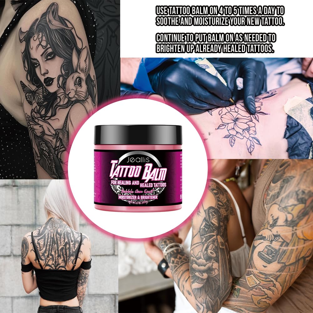 Pink Tattoo Ointment, Bubble Gum, 6oz