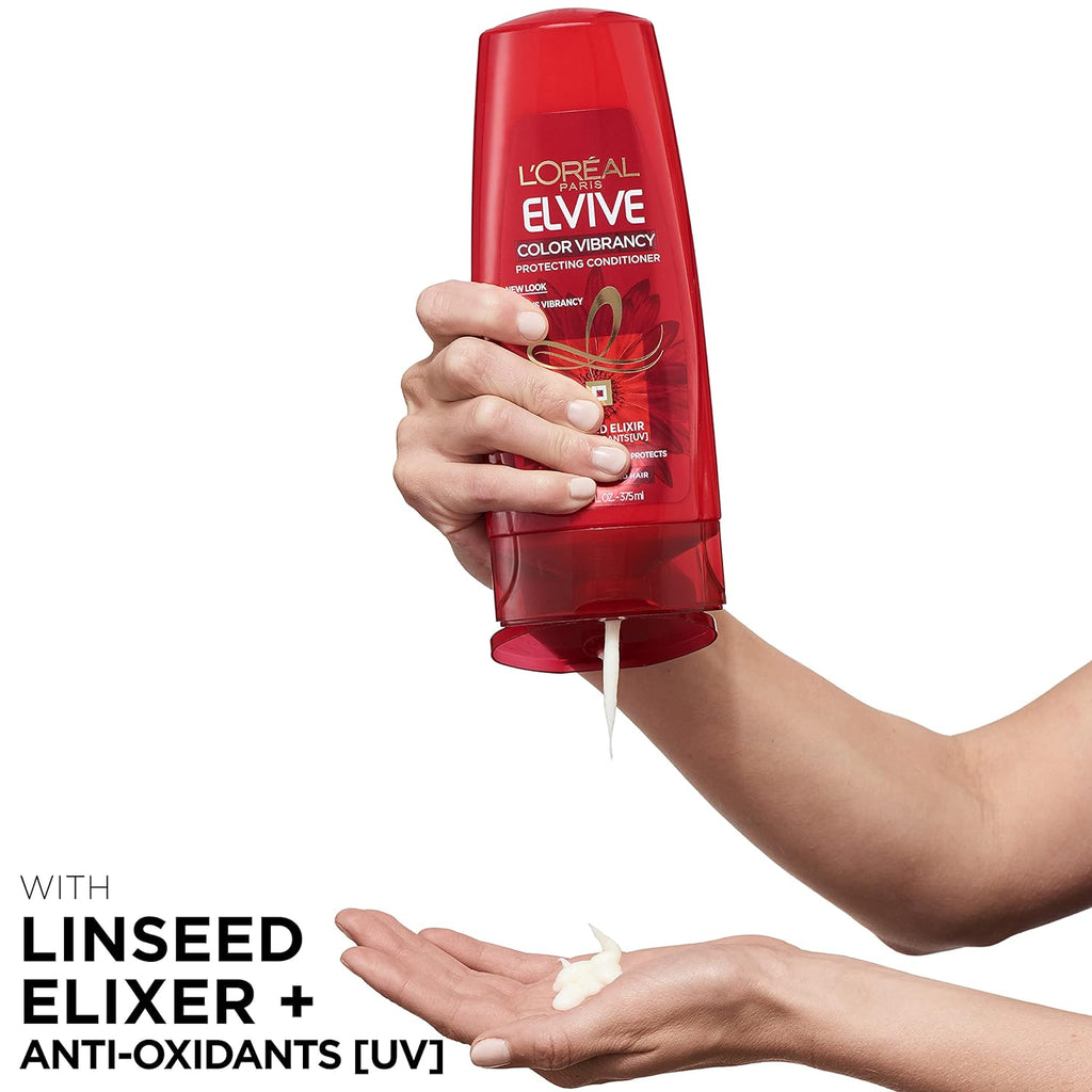 Elvive Color Vibrancy Protecting Shampoo and Conditioner Set for Color Treated Hair, 28 Fl Oz (Set of 2)