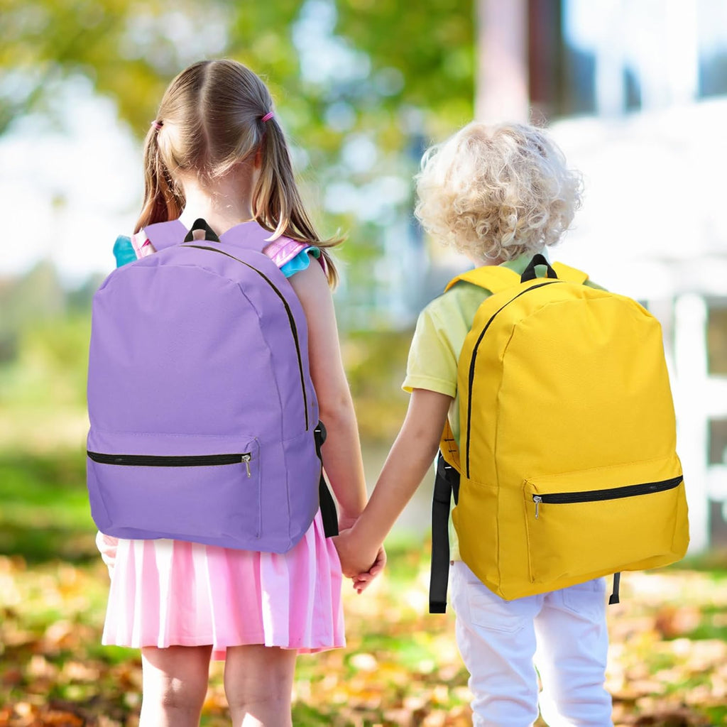 12 Pcs 17" Backpacks with 144 Pcs School Supplies Kits Includes Markers Scissors Rulers Sharpeners Ballpoint Pens