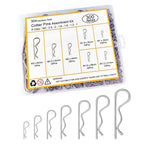 300 Pcs R-Clip Cotter Pin Assortment Kit, 304 Stainless Steel Hairpin Clips