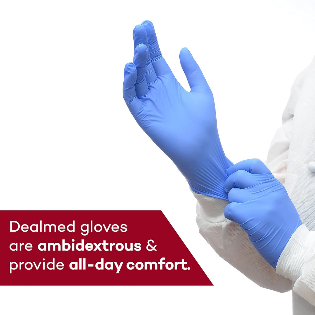 Nitrile Exam Gloves - Latex Free - Medium - 200 Count | Purple, Adult Size, Slim Fit, Ambidextrous, Powder-Free