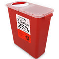 Large Sharps Container for Home Use and Professional 3 Gallon (1-Pack) with Rotating lid, Biohazard Needle and