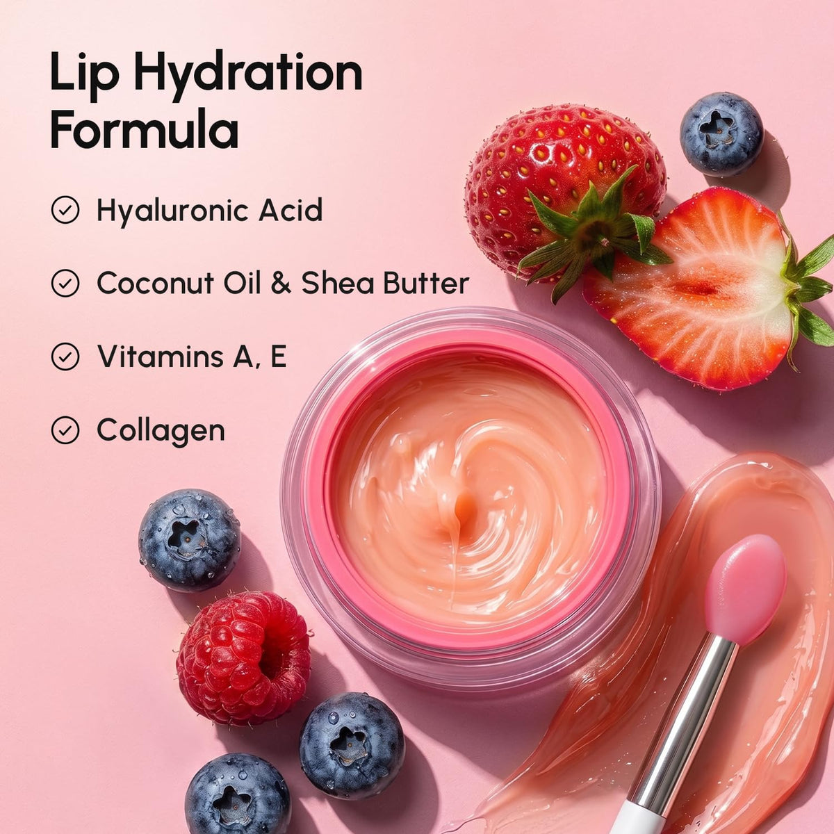 Lip Mask Overnight - Berry Hydrating Lip Scrub & Moisturizer Mask