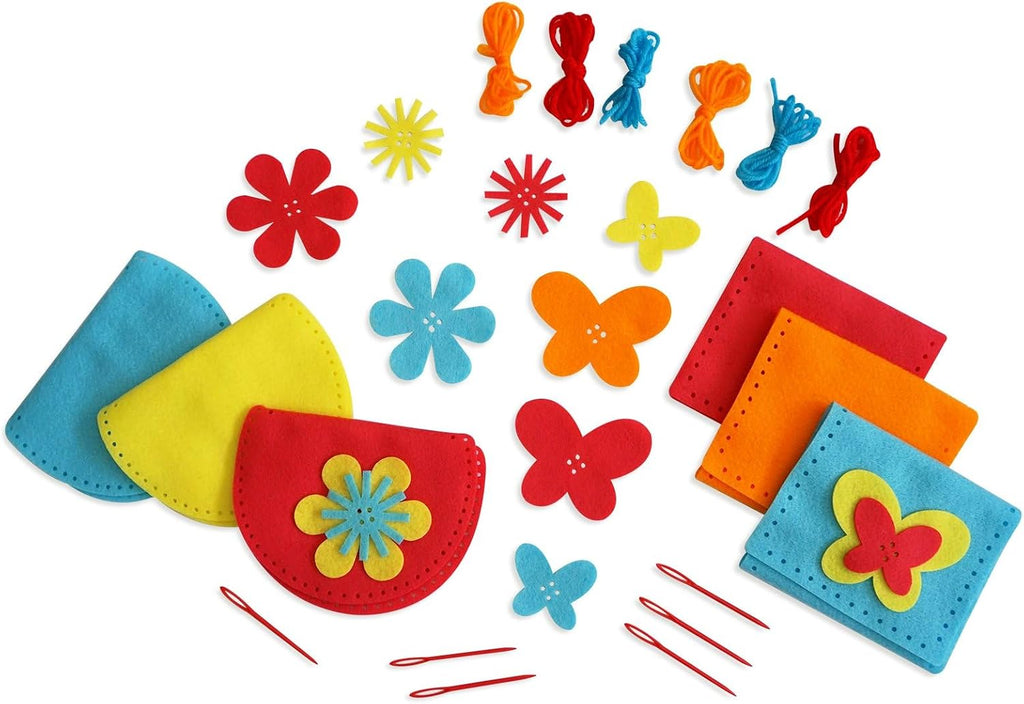 Sew Your Own Purses - Sewing Kit for Kids - Felt Crafts for Kids - Sewing Ages 4-8 Plus - Felt Kit - Helps Develop