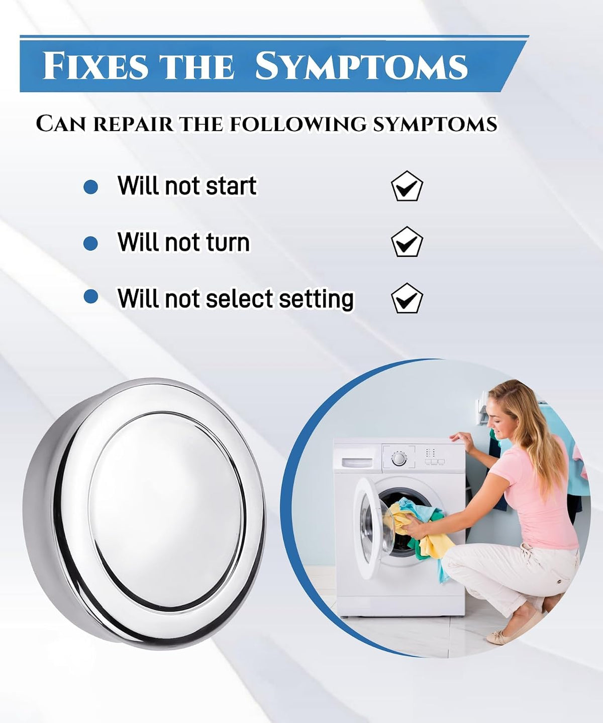 DC64-03186A Control Knobs Replacement Fits for Samsung Washer&Dryer