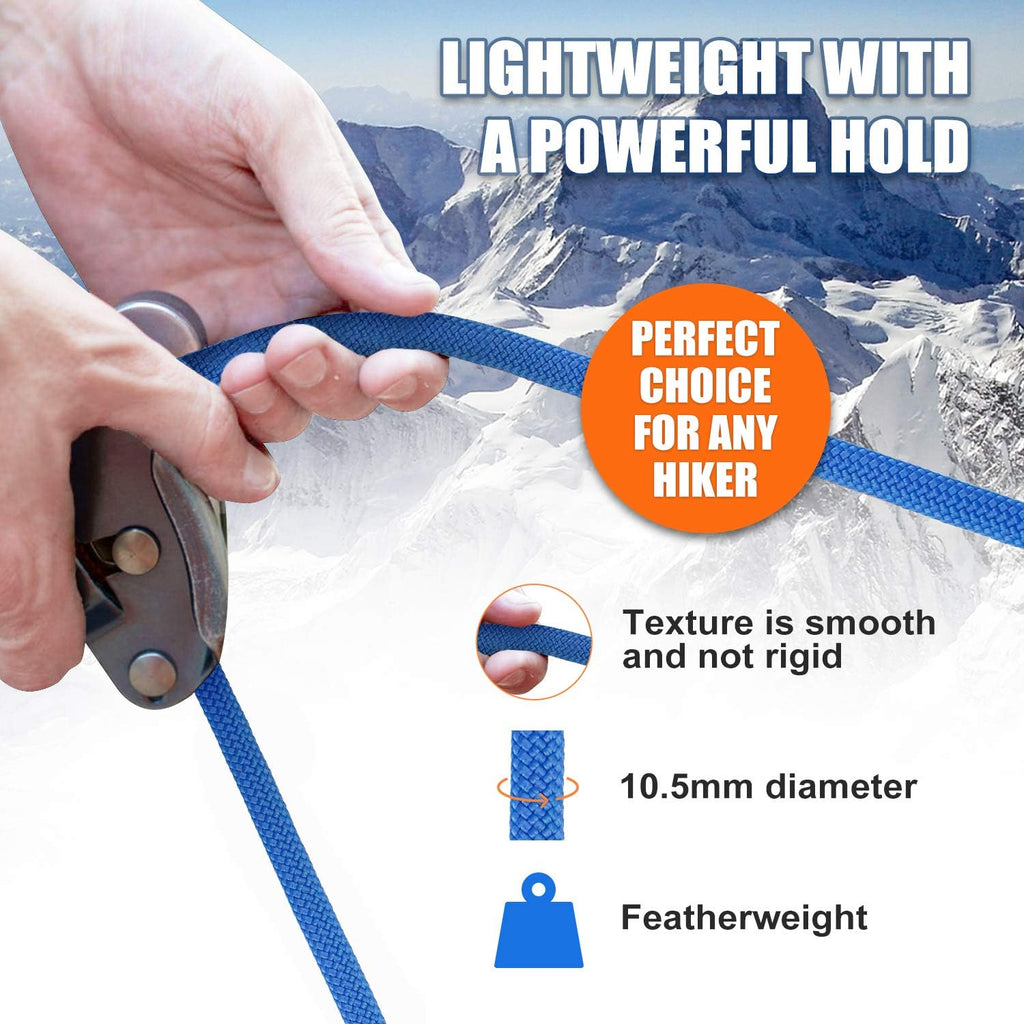 Outdoor Climbing Rope 10M(32ft) 20M(64ft) 30M(96ft) 50M(160ft) 70M(230ft) 152M(500FT) 352M(1000FT) Static Rock