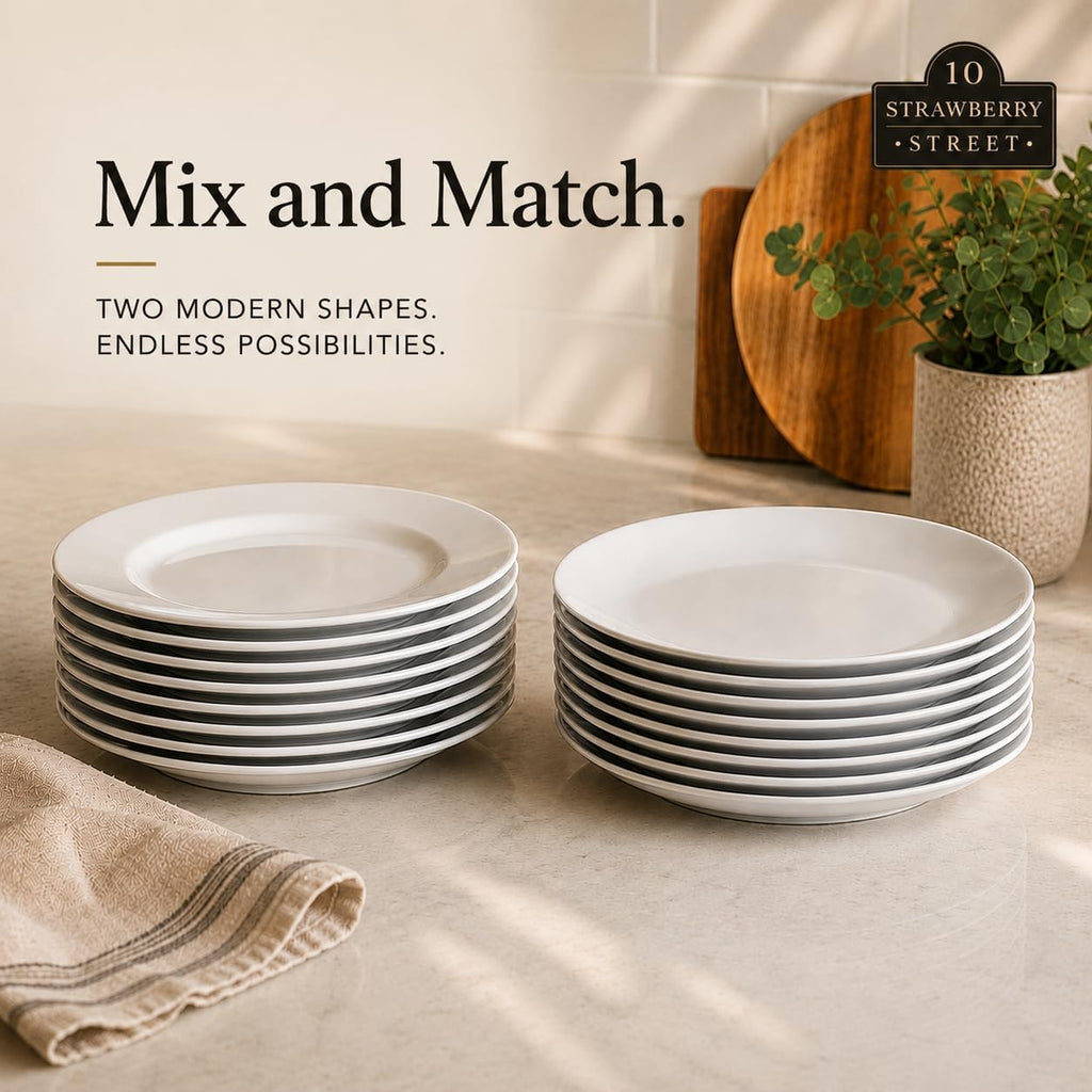 Simply White 10.5" Round Dinner Plate, Set of 6