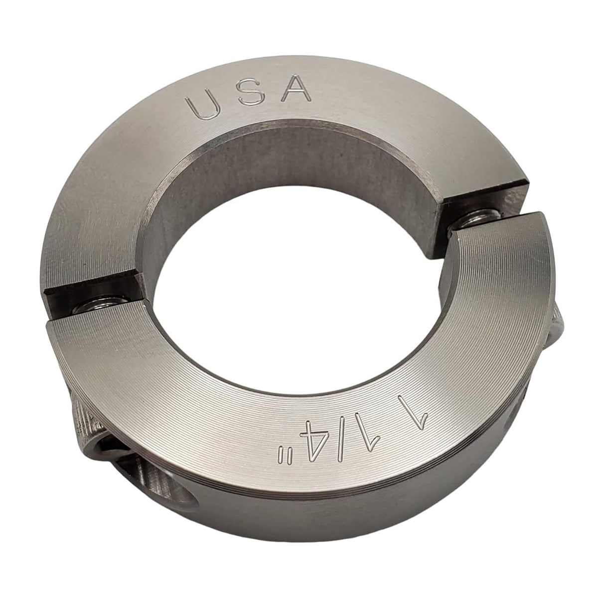 1.25" Bore Diameter - Clamping Two Piece Shaft Collar - 303 Stainless Steel (1 Pack)