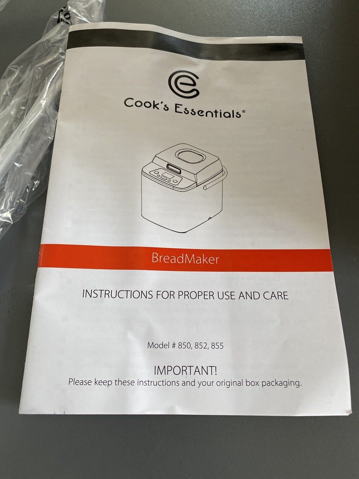 Paddle for Cook's Essentials Bread Maker Models Item No 850 852 855 only