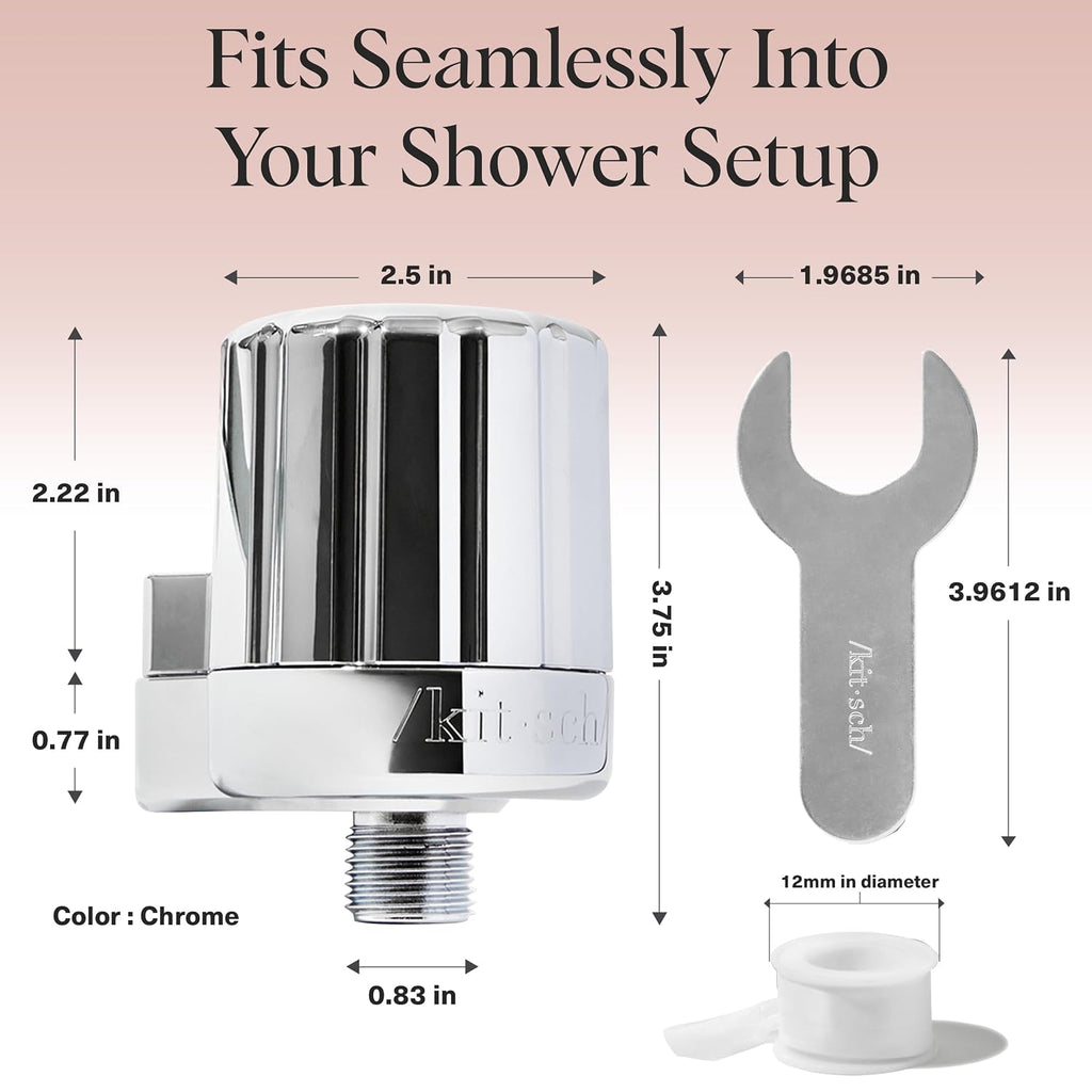 Shower Filter Head for Hard Water | Filtered Shower Head – Chrome