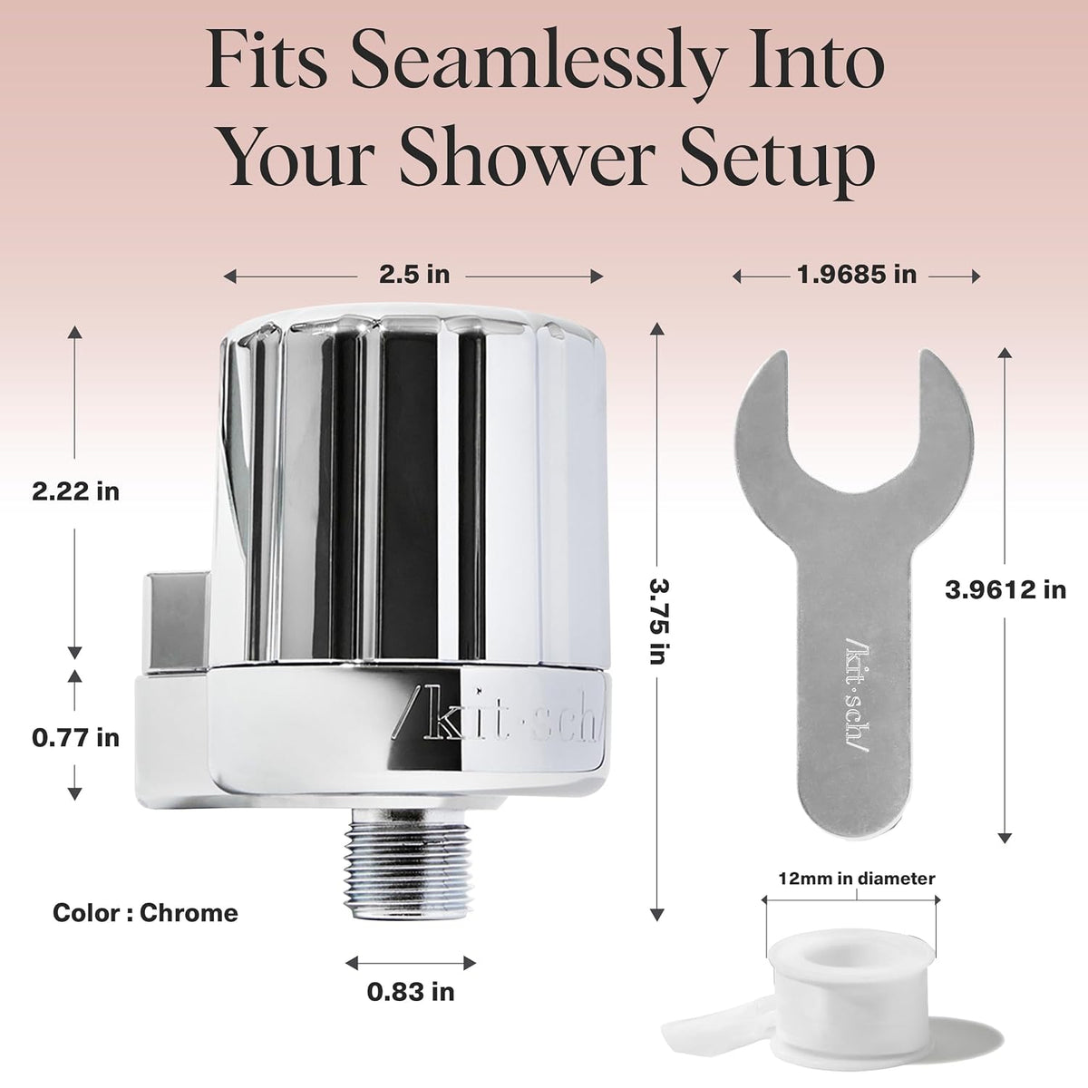 Shower Filter Head for Hard Water | Filtered Shower Head – Chrome