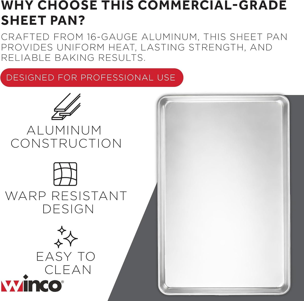 Full Size Aluminum Commercial-Grade Sheet Pan