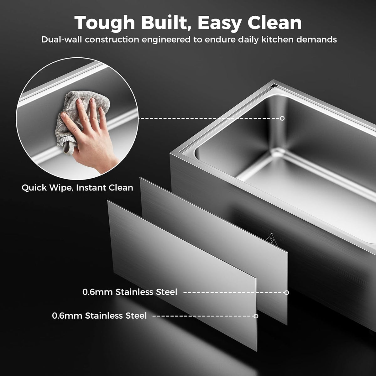 1200W Electric Steam Table Food Warmer