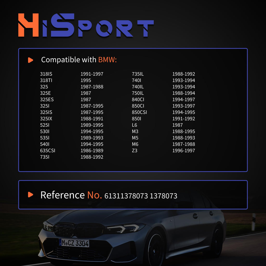 HiSport Coolant Temperature Sensor Radiator Fan Switch Replaces 61311378073