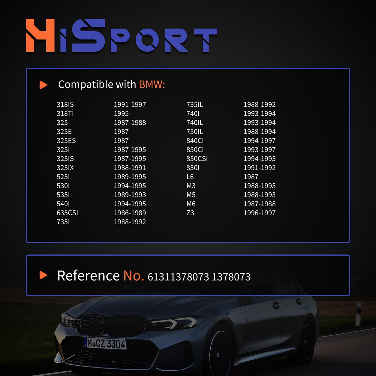 HiSport Coolant Temperature Sensor Radiator Fan Switch Replaces 61311378073