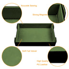 2 Pieces Magnetic Dice Tray Rectangle Folding Dice Rolling Trays