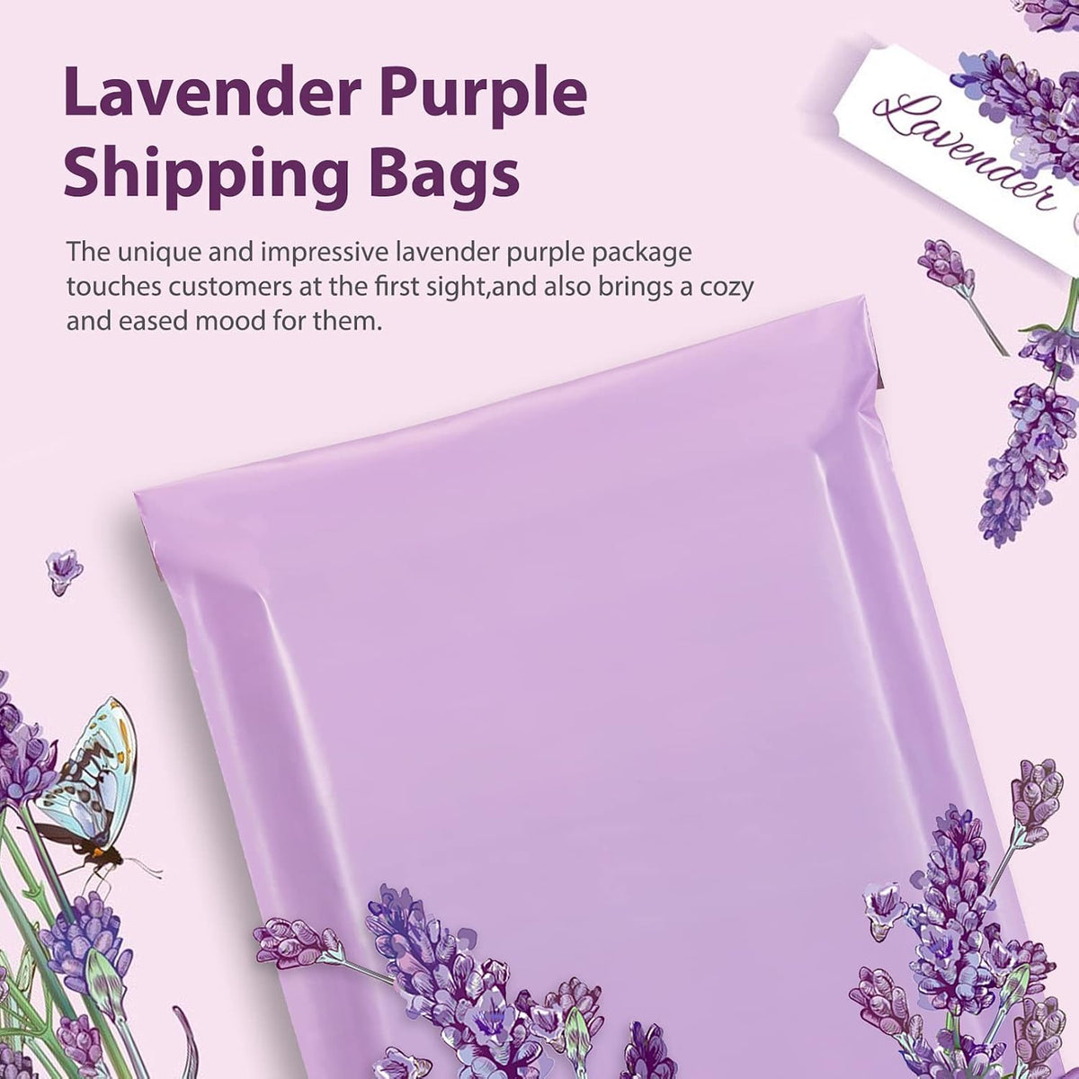 Poly Mailers 14.5x19 Inch 100 Pack,Large Shipping Bags,Purple