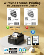 Label Maker Machine with Tape Portable 2" Label Printer For Small Business
