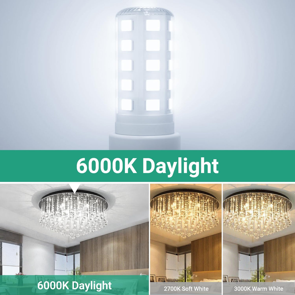 G9 LED Bulb 4W, 6000K Daylight 6 Pack, 40 Watt Eq, G9 Base, 120V