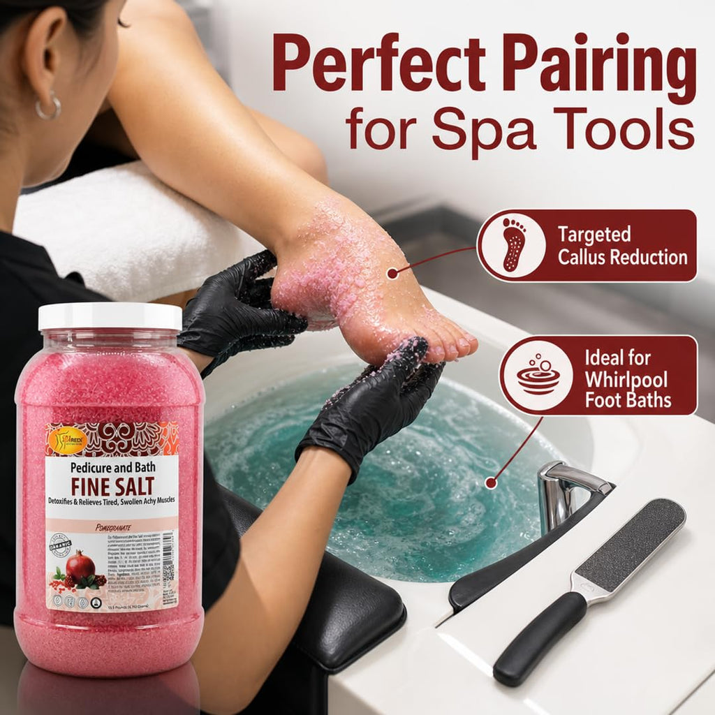 Salon Pedicure Salt Body Scrub Exfoliating & Moisturizing 128 oz