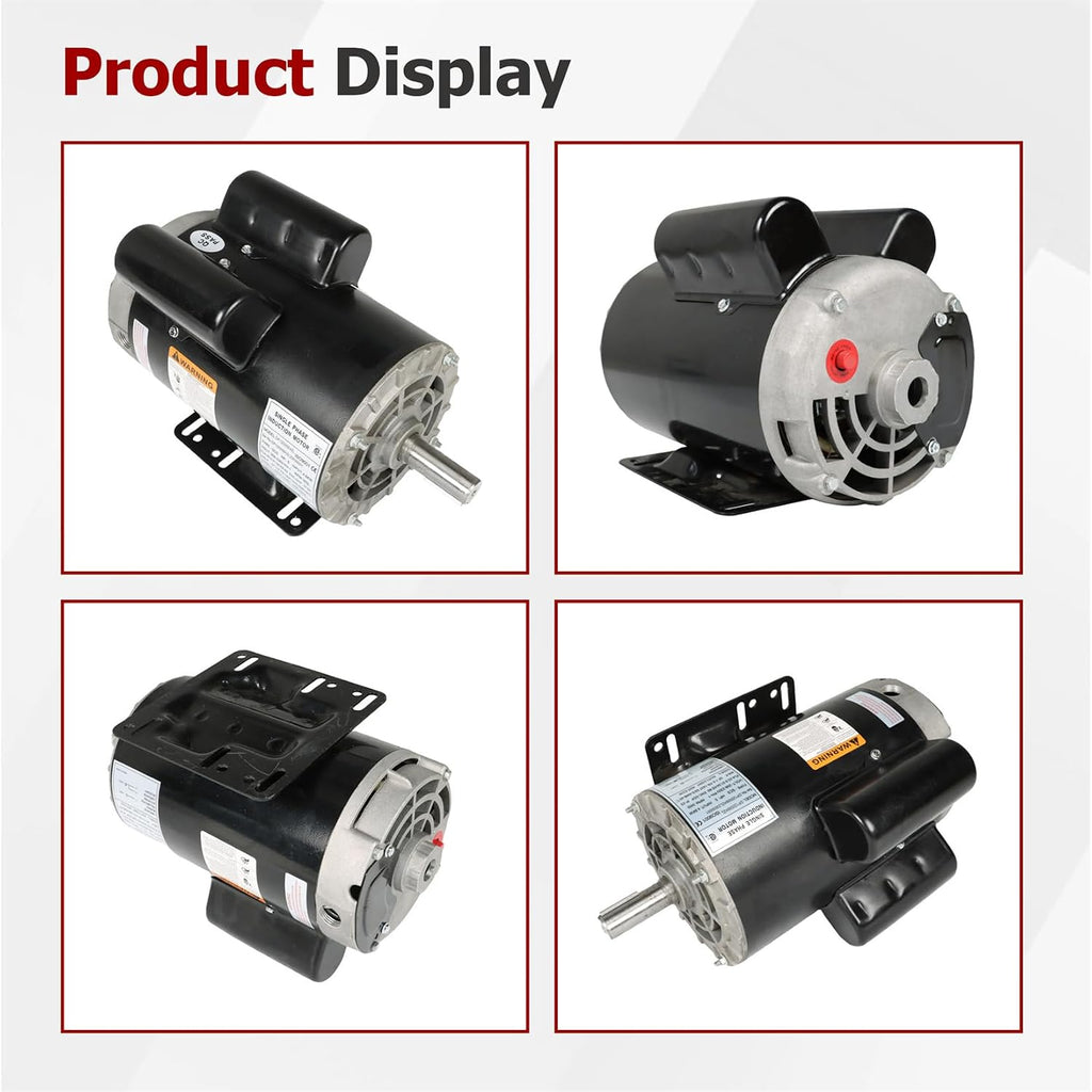 findmall 5 HP Electric Motor 56 Frame 3450RPM Single Phase Motor General