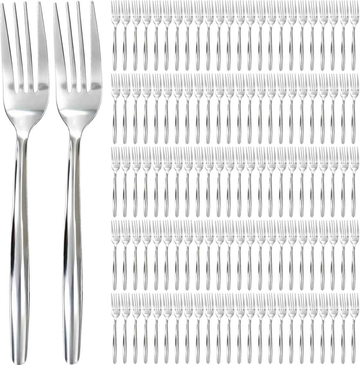 200 PCcs Dinner Forks Bulk, 7.9 Inch Forks Stainless Steel