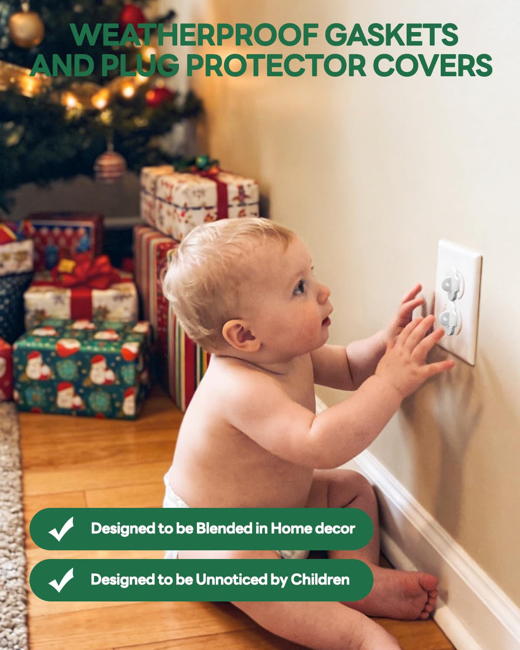 12 Pack Weatherproof Gaskets & Plug Protector Covers, Outdoor Outlet Covers
