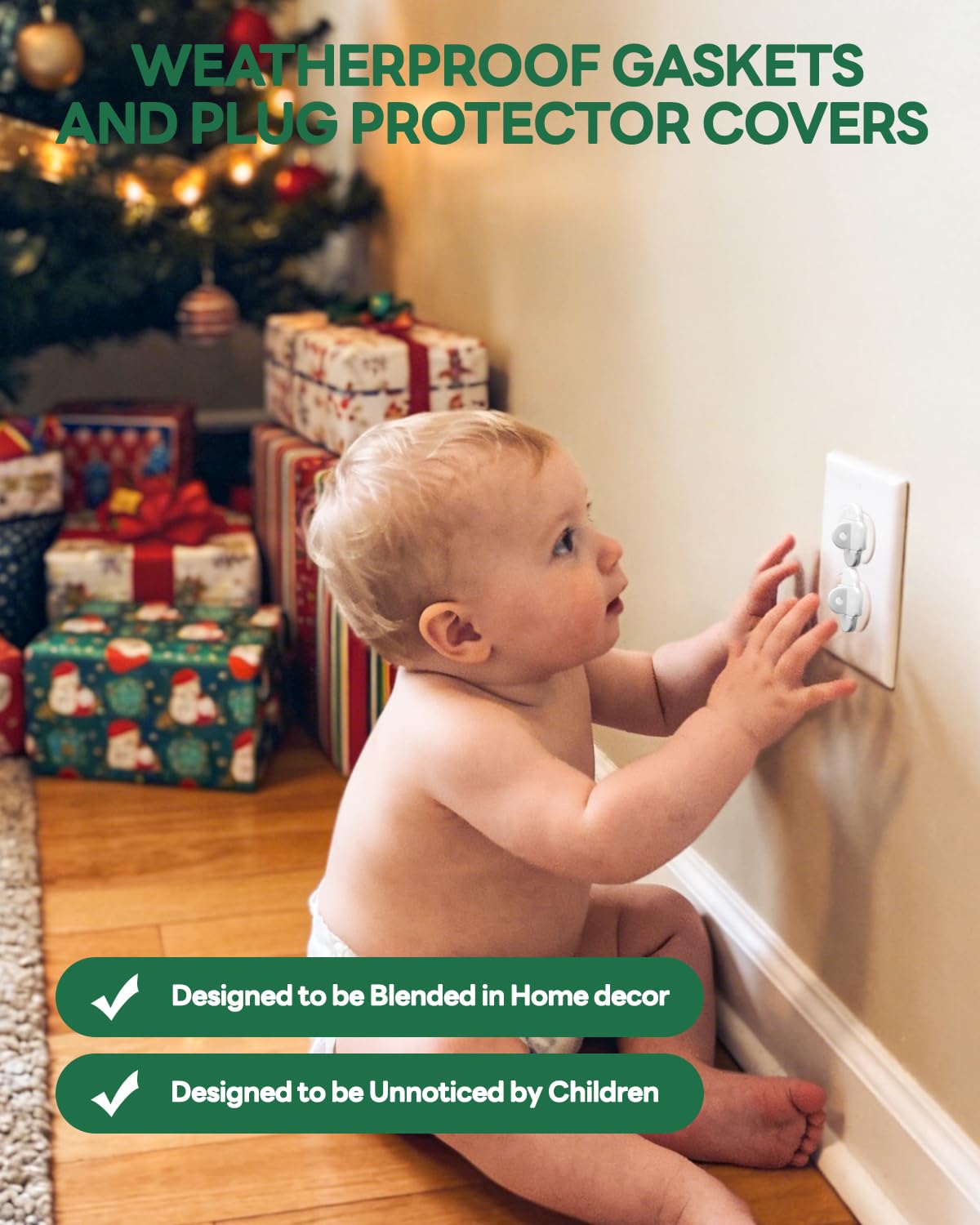 12 Pack Weatherproof Gaskets & Plug Protector Covers, Outdoor Outlet Covers