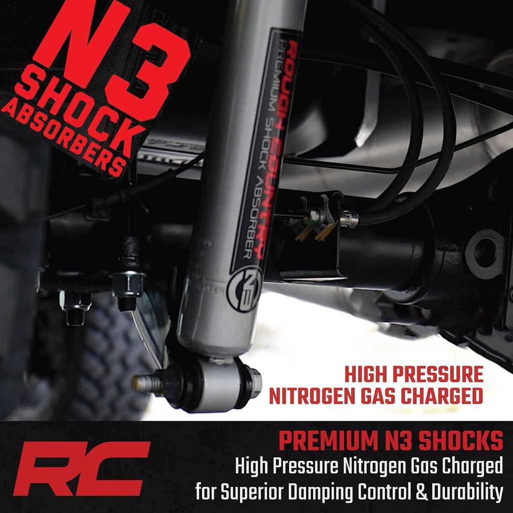 Rough Country 0-2.5" N3 Rear Shocks for 11-22 Jeep Grand Cherokee - 23299_A