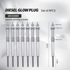 HiSport 9G Diesel Glow Plug Set Compatible with Duramax