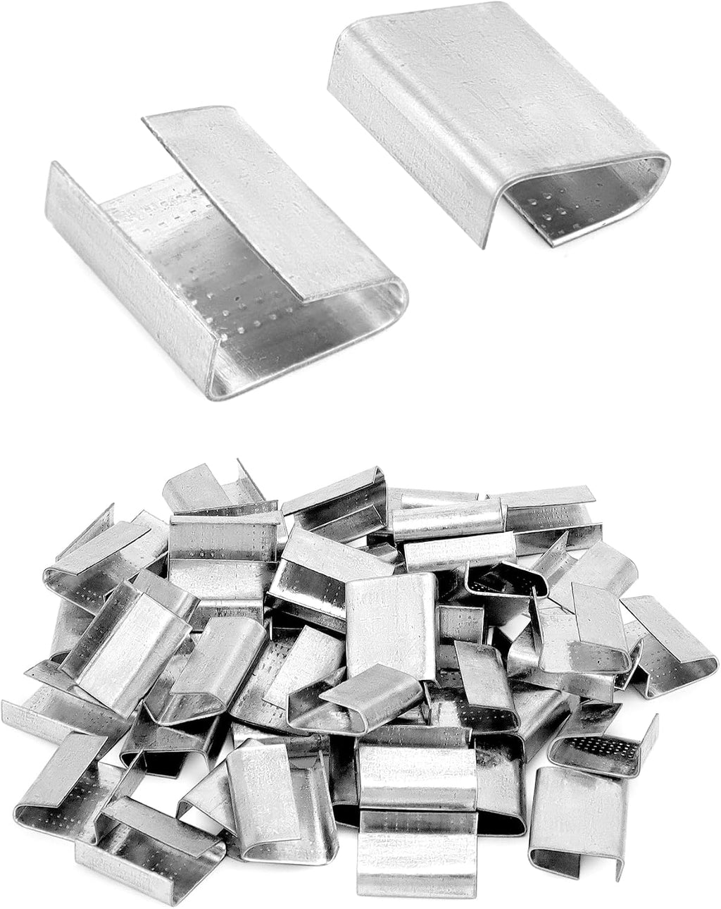 Strapping Open Seal, 500 Pcs Banding Clip Gripper Strap Clip for 3/4" Width Strap