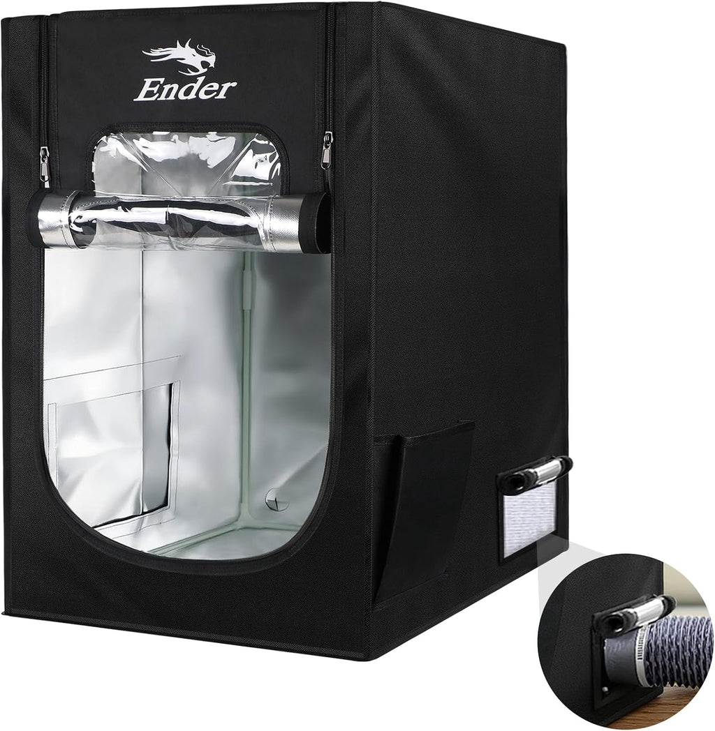 3D Printer Enclosure with Exhaust Fan Interface Fireproof&Dustproof Tent Constant Temperature Protective Cover Room
