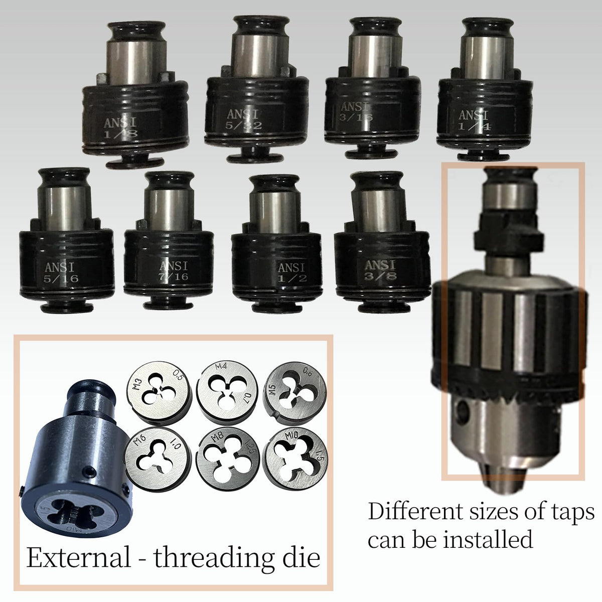 Melwozhwu Pneumatic Tapping Machine tap Flexible Arm Threading Tools