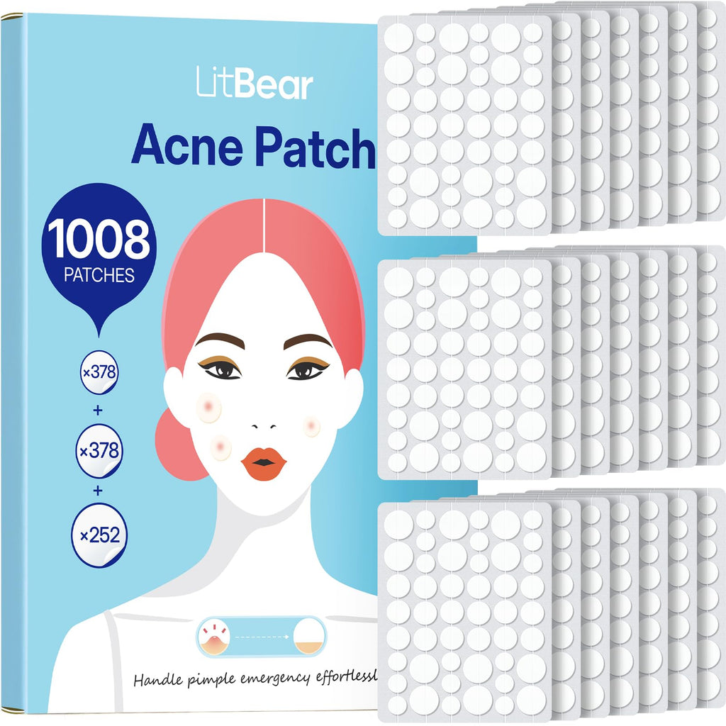 Pimple Patch Bulk, 1008 Patches 3 Size Acne Patches for Face
