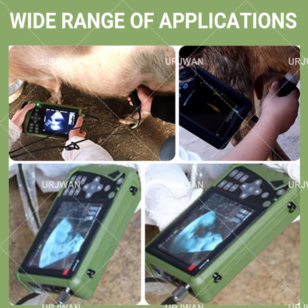 Portable Veterinary Handheld Ultrasound Machine, 3.5MHz Convex Probe, Waterproof Pregnancy Detector for Dogs, Pigs