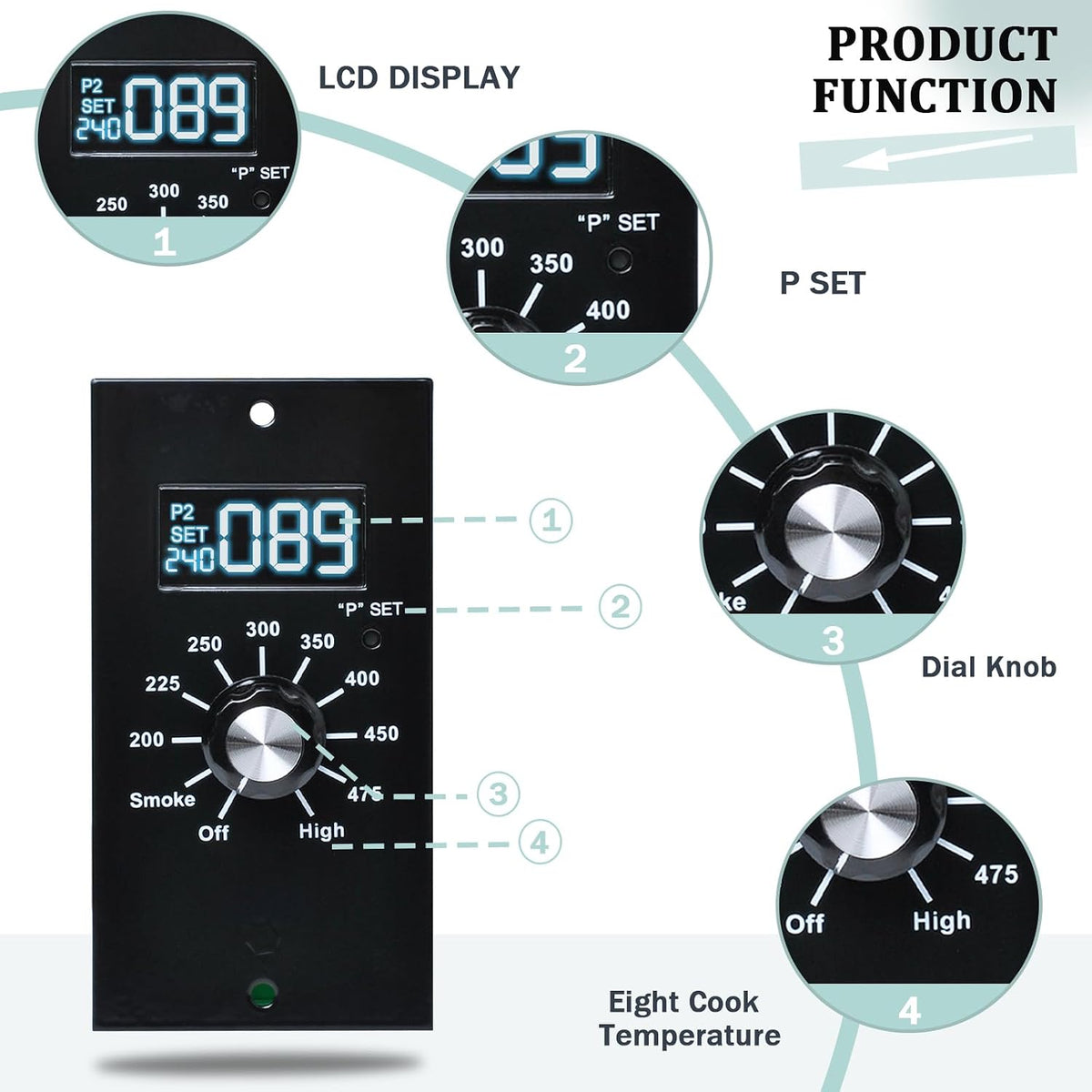 Upgrade Control Board kit Compatible with Pit Boss Pellet Grill Panel