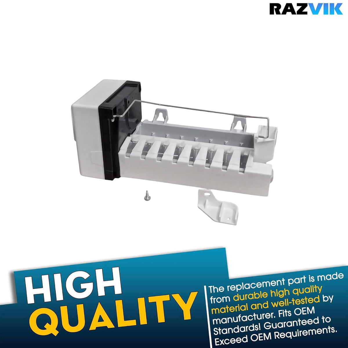 Refrigerator Ice Maker Replacement for Whirlpool WRS315SDHZ01 WRS315SDHZ02 WRS315SDHZ03 WRS315SDHZ04 WRS321CDBM00 WRS321SDHB00 WRS321SDHB01 WRS321SDHB04 WRS321SDHV00