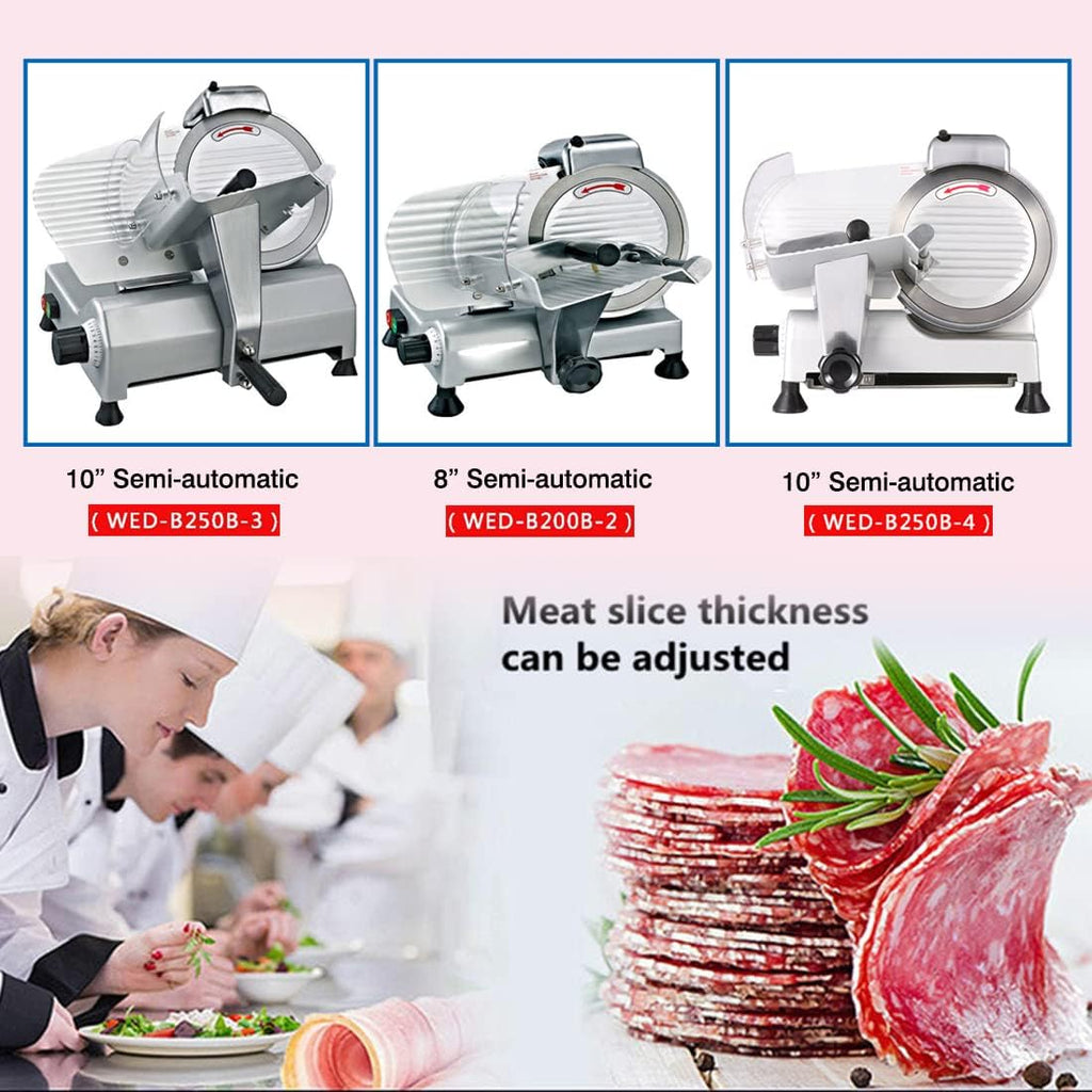 Semi-Automatic Meat Slicer Electric Deli Food Slicer-210W, Premium Carbon, Adjustable Thickness, Non-slip