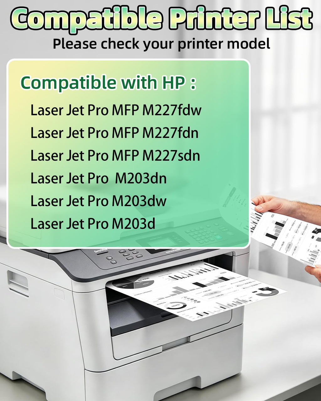 30A Toner Cartridge Black CF230A 4PK Compatible for HP M227fdw