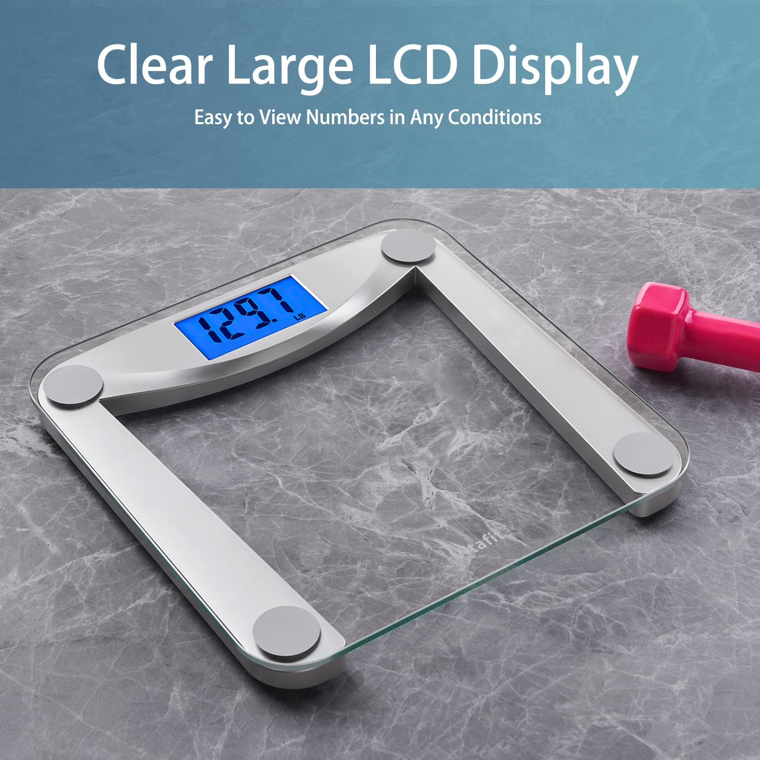 Bathroom Scale for Body Weight Accuracy 0.1lb, 400lb,Clear Glass | Professional Factory Since 2001 Digital Weighing