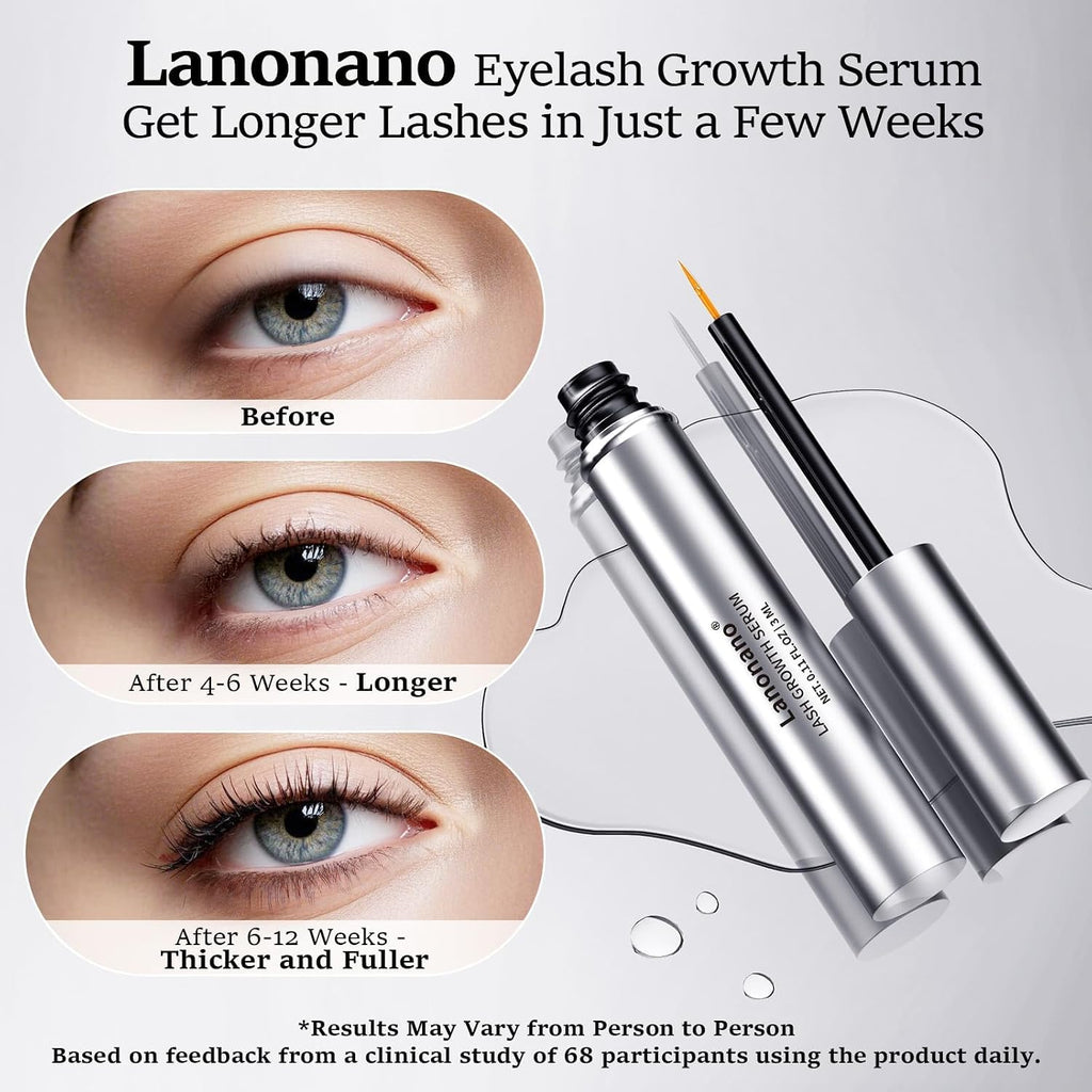 Lash Serum, Eyelash Growth Serum for Longer, Fuller Looking Lashes