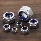 170PCS Metric Lock Nuts Assortment Kit, M3 M4 M5 M6 M8 M10 M12 Nylon Insert Locknuts Set, 304 Stainless Steel Self-Locking Nuts