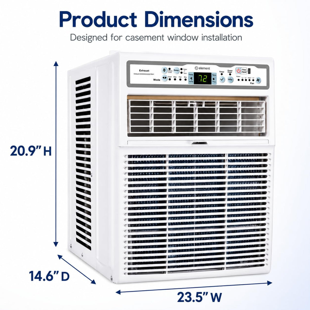 Element 10,000 Btu Window Casement Air Conditioner - Esc10Be