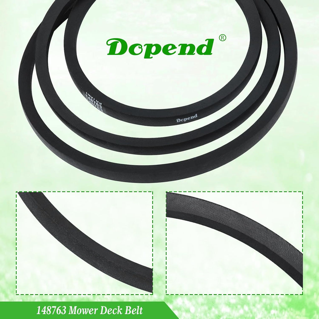 532148763 148763 Mower Deck Belt 5/8'' x 86'' for Craftsman, Husqvarna YTH180, YTH1746, GT200, GTH200, GTH225 Lawn Tractor Riding Mower, Replaces 148763 Craftsman Deck Belt 532148763, 531300769