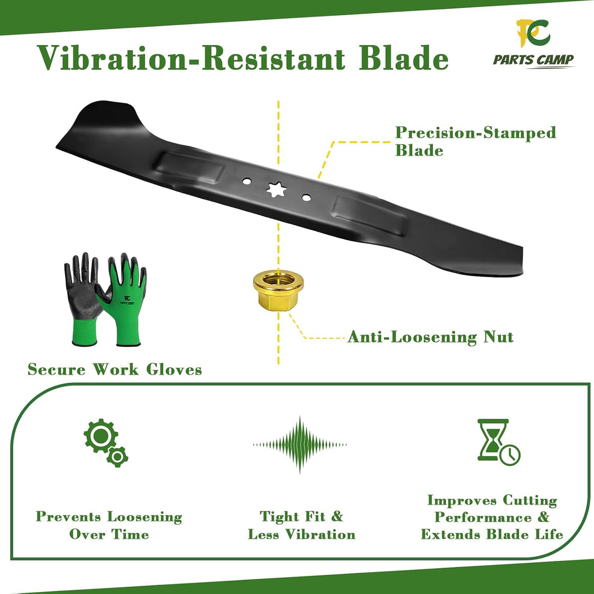 Parts Camp 2-Pack Replace Cub Cadet 46 Inch Mower Blade 942-04290 942-04244