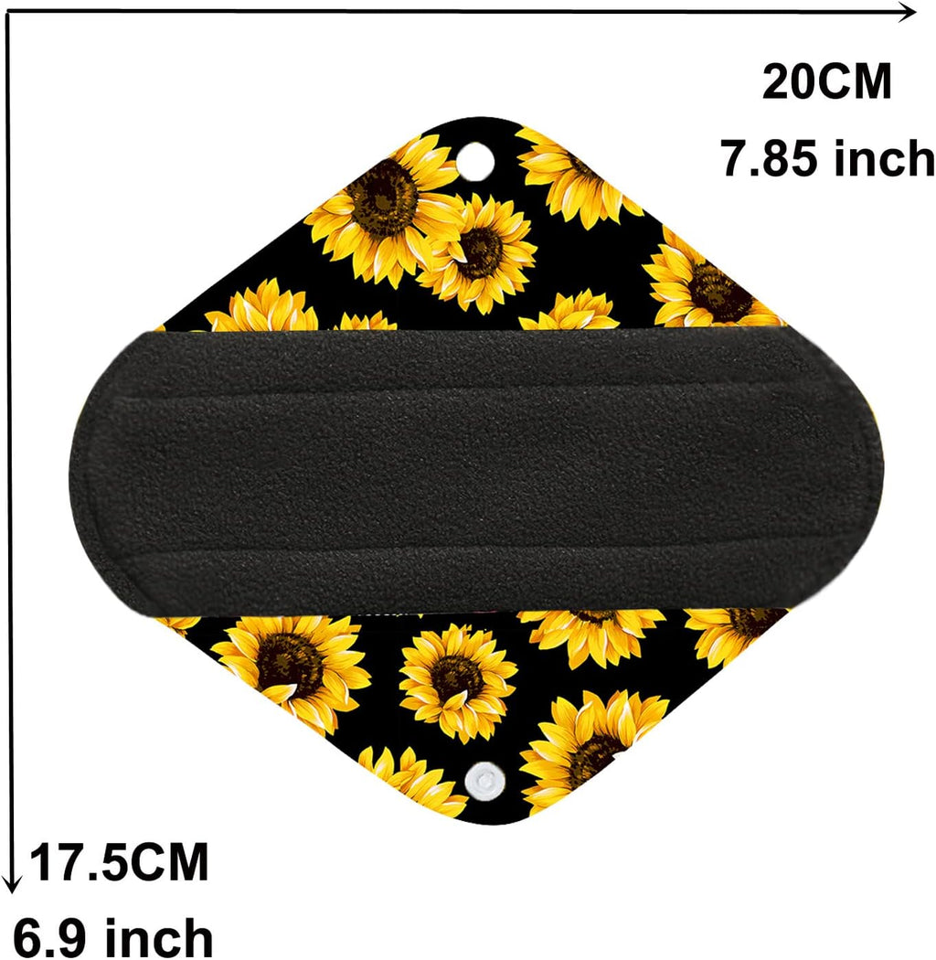 7pcs/Set Reusable Menstrual Pads Including 1pc Mini Wet Bag +6pcs Bamboo Charcoal Cloth Menstrual Incontinence