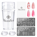 French Tip Tool, Nail Stamp, 2 Stamping Plates, 6PCS
