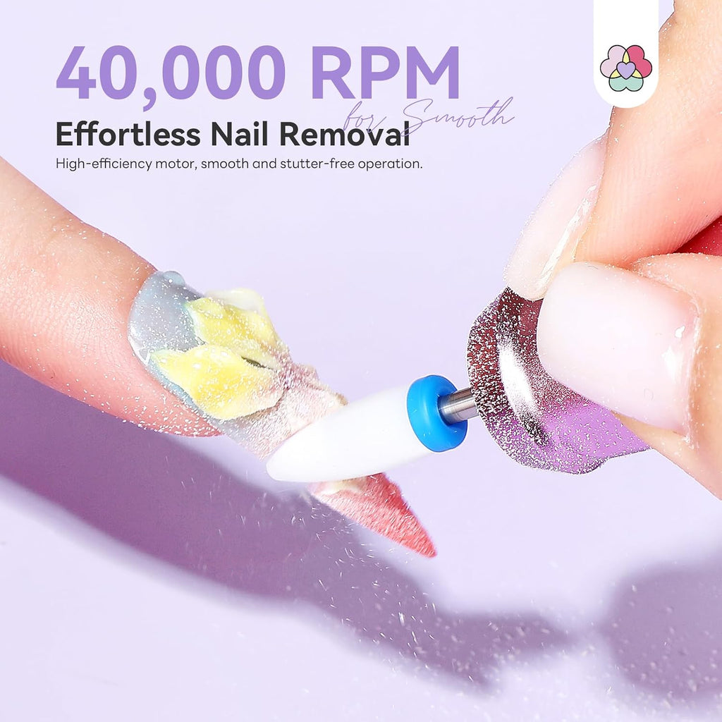 Nail Drill Professional 40000RPM 30S Fast Removal for Acrylic Nail