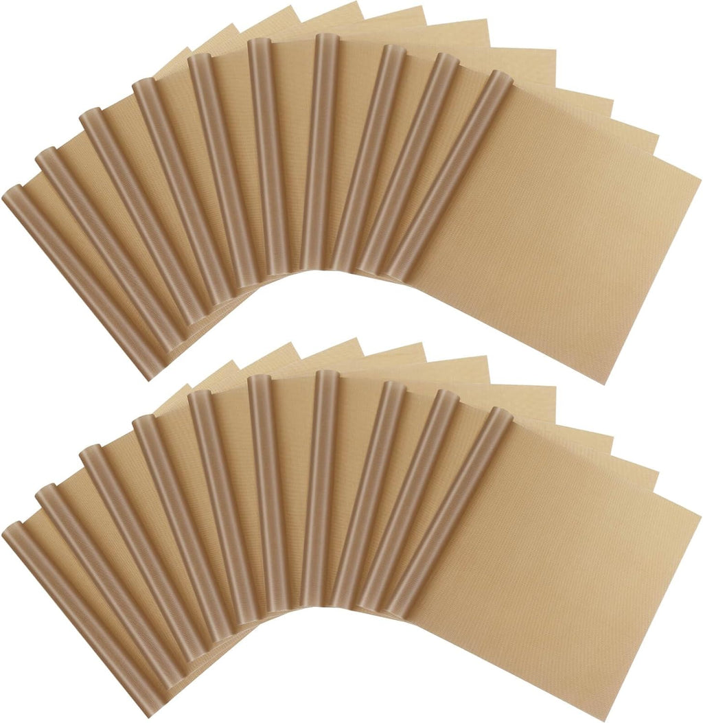 20 Pack Teflon Sheet for Heat Press, Heat Transfer Press Cover Paper Heat Resistant Transfer Protector Mats for